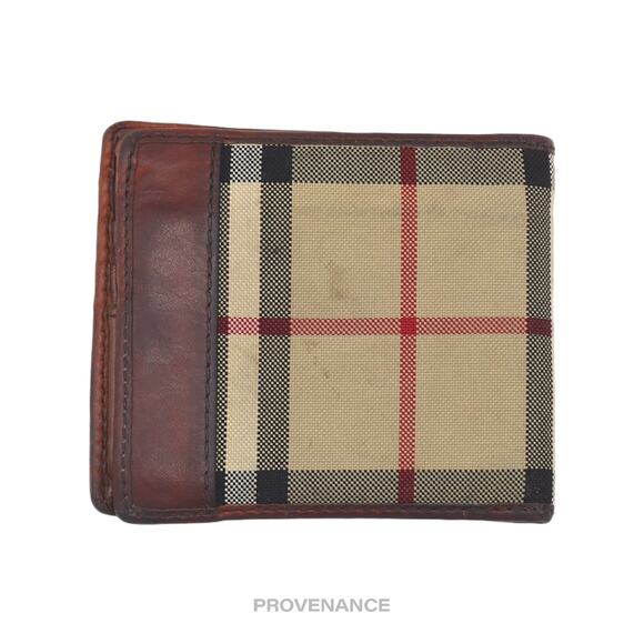 🔴 Burberry Nova Check Canvas Bifold Wallet - Brown - Picture 2 of 7